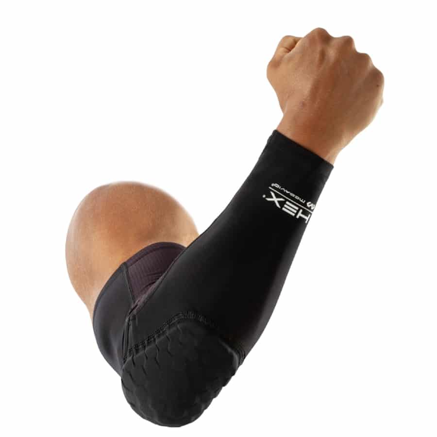 McDavid Hex Force Arm Sleeve - Black colored on a white background. 