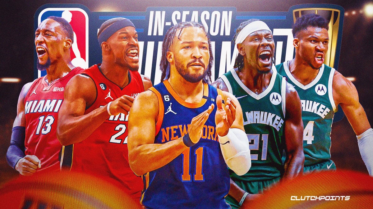 NBA In-Season Tournament, Jalen Brunson, Jimmy Butler, Giannis Antetokounmpo, Knicks, Heat, Bucks