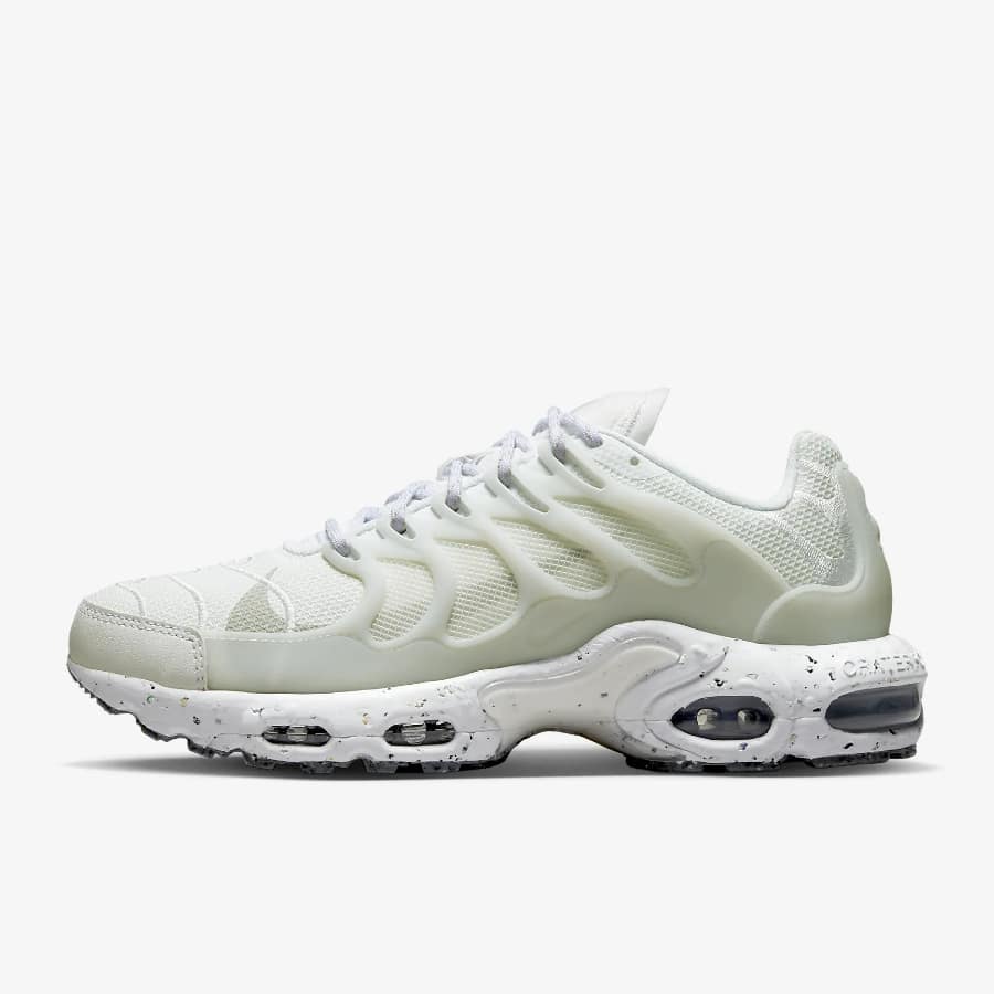 Nike Air Max Terrascape Plus - White/White/White/Pure Platinum colorway on a light gray background. 