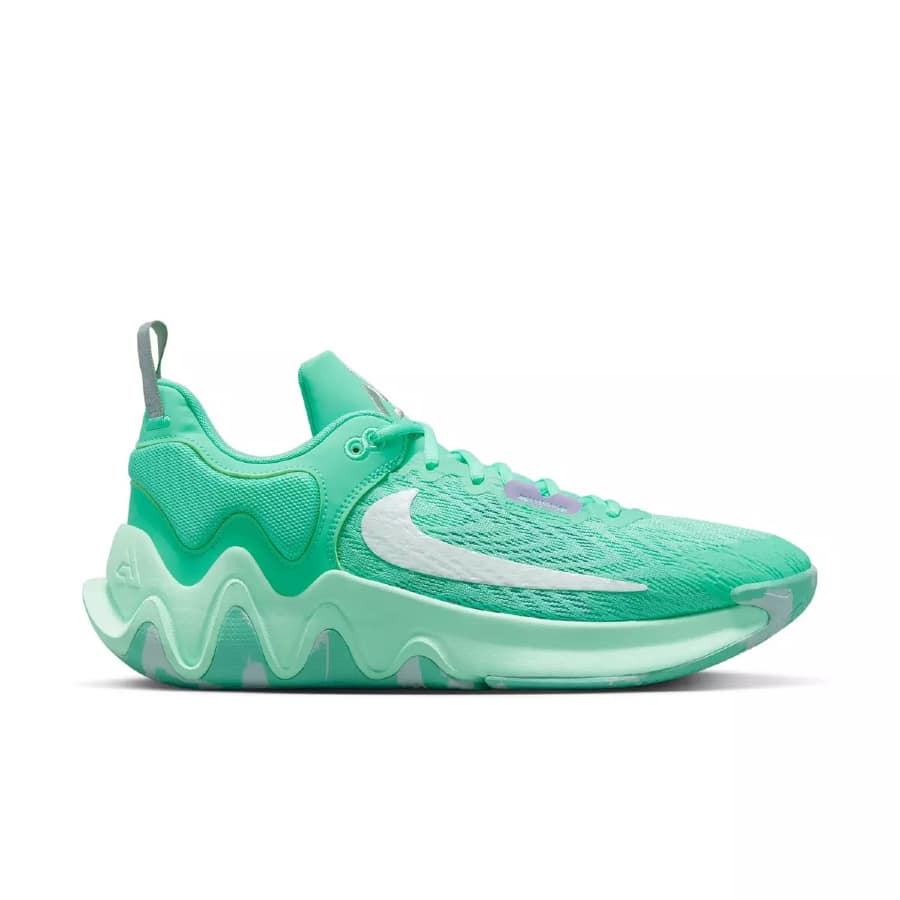 Nike Giannis Immortality 2 - Light Menta/White/Lilac/Mint Foam colorway on a white background.