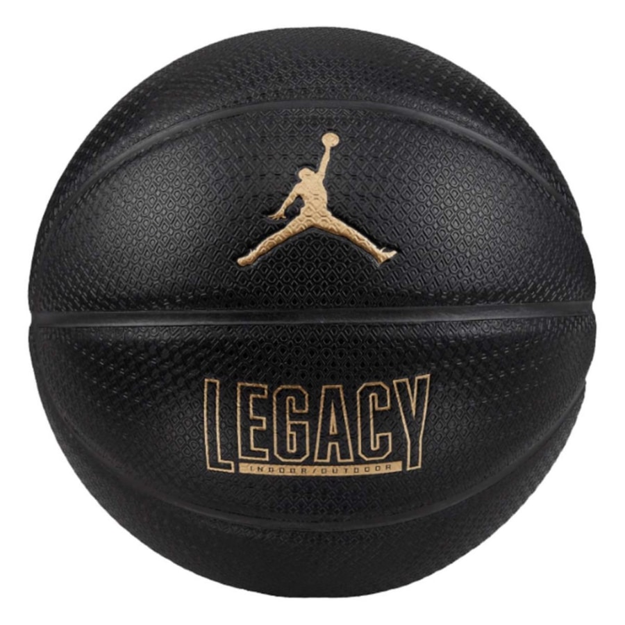 Nike Jordan Legacy 2.0 Basketball - Black colored on a white background.