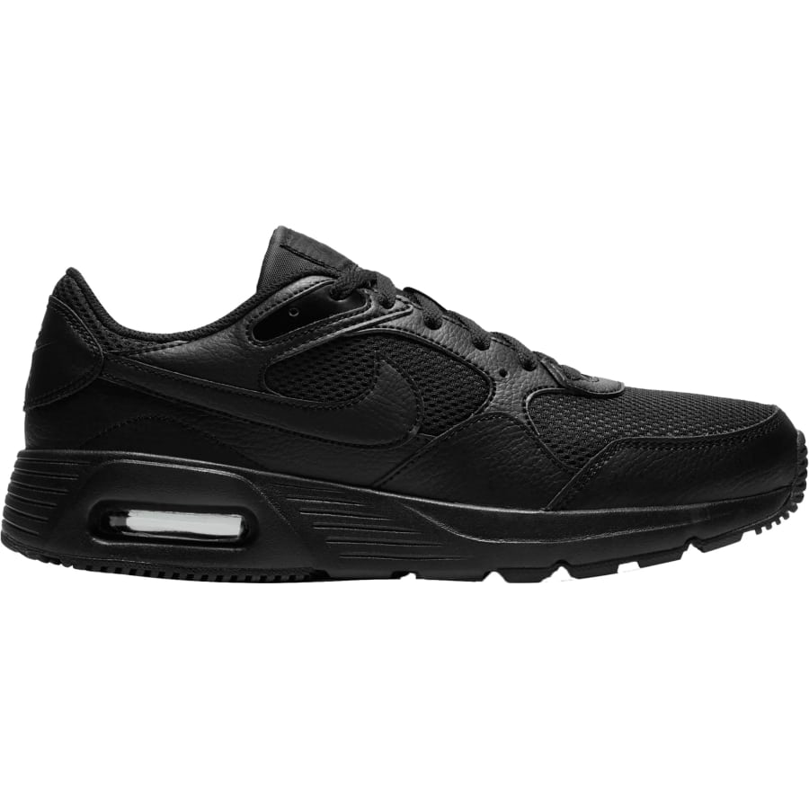 Nike Men's Air Max SC Shoes - Black/Black colored on a white background.
