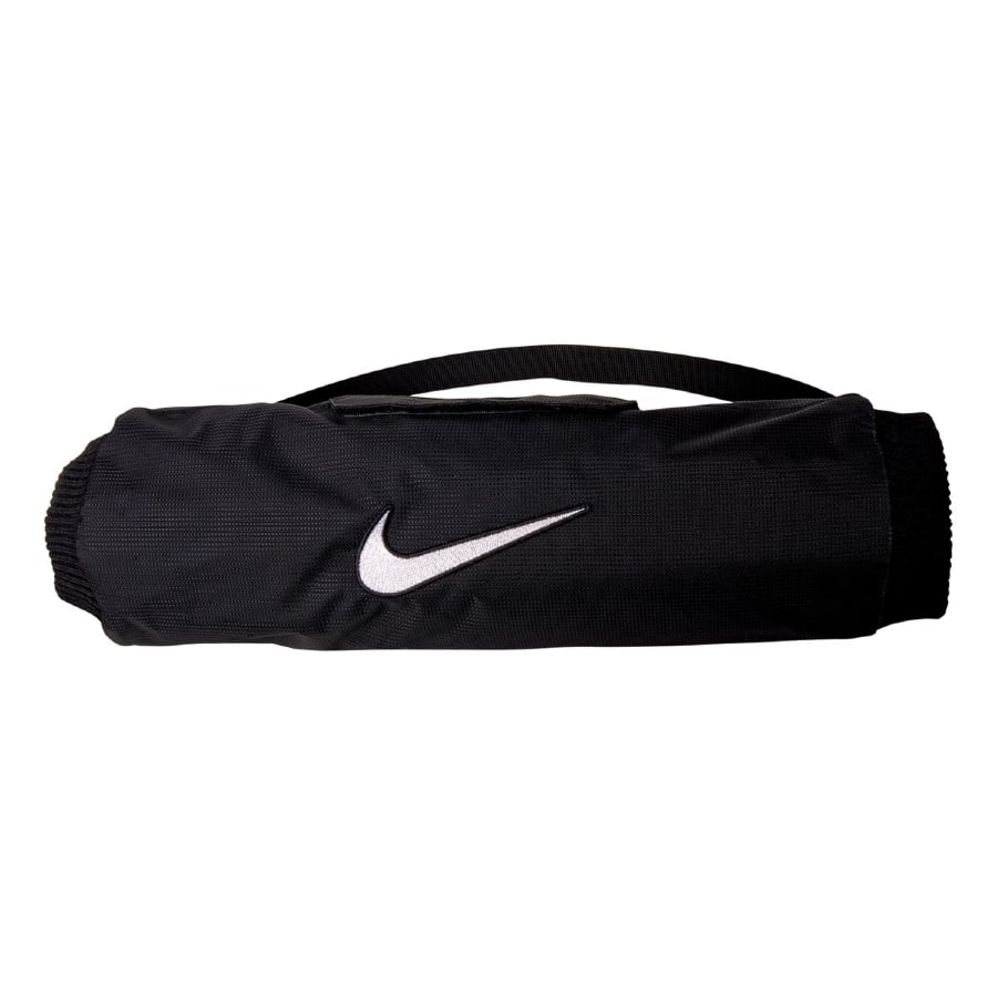 Nike Pro Hyperwarm Football Handwarmer - Black colored on a white background.