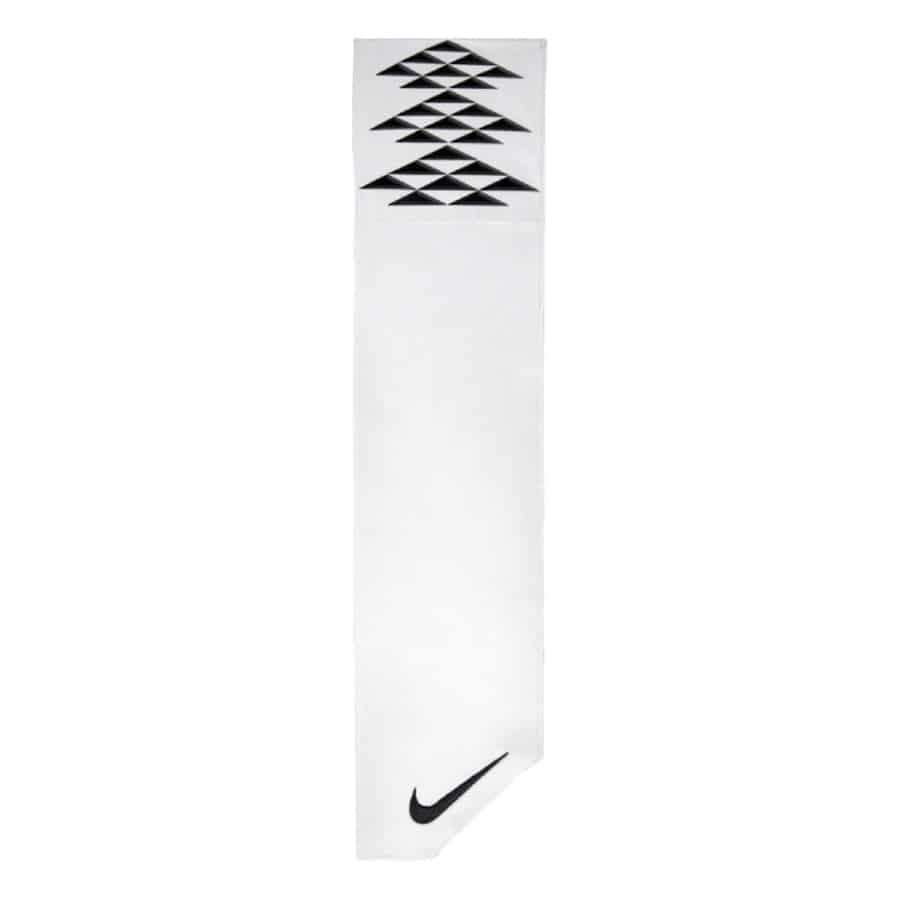 Nike Vapor Football Towel - White colored on a white background. 