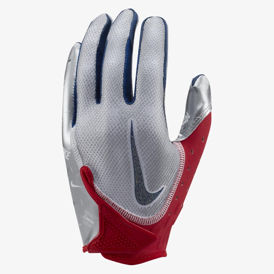 Nike Vapor Jet Energy - Silver/Red/Blue colorway on a light gray background.