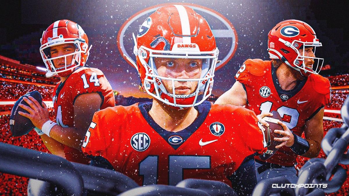Georgia football, Carson Beck, Georgia QB battle, Gunner Stockton, Brock Vandagriff