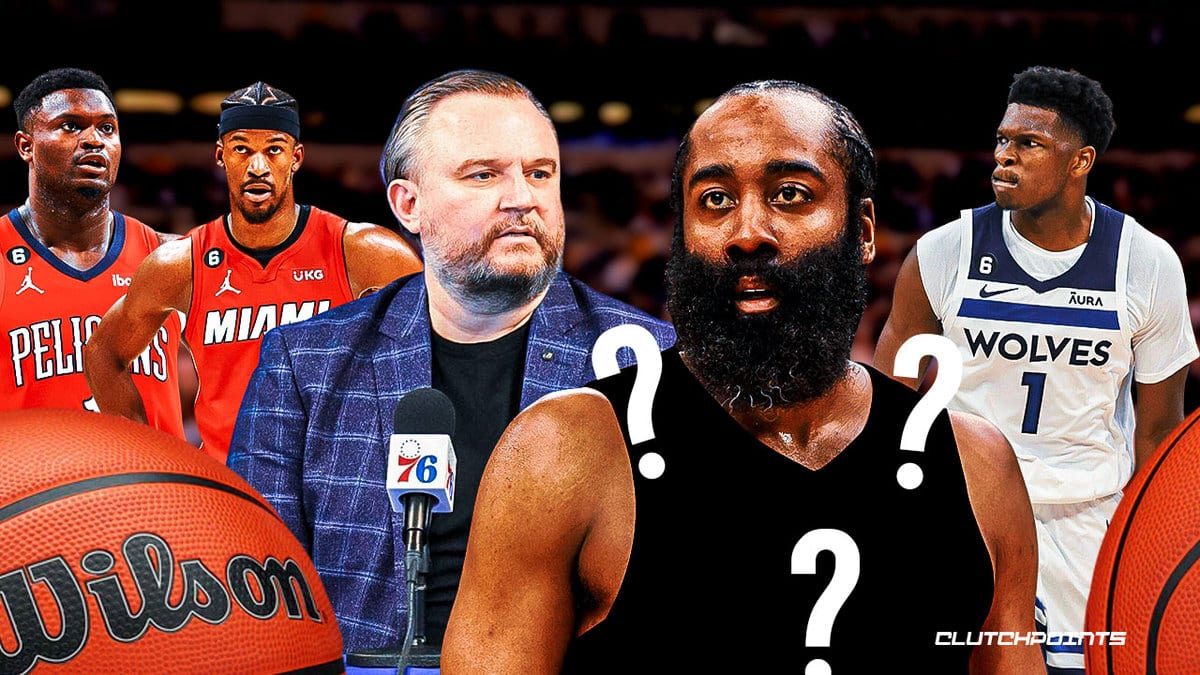 Sixers, Timberwolves, Heat, Pelicans, James Harden, Daryl Morey, trade, Anthony Edwards, Jimmy Butler, Zion Williamson