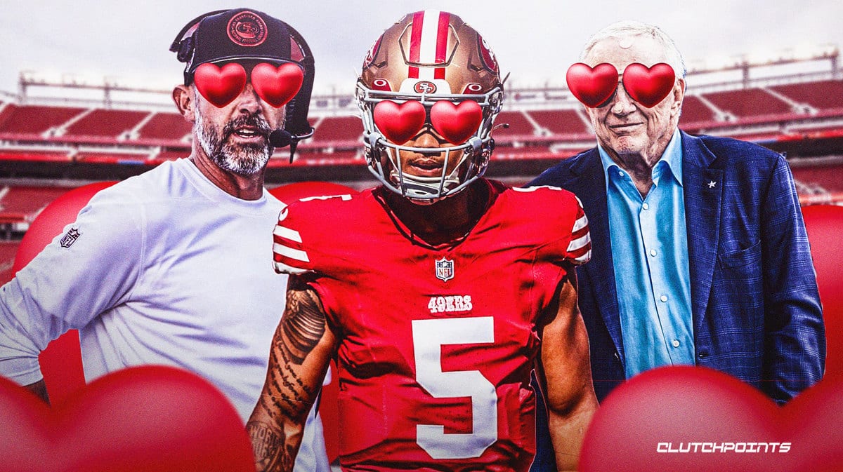 Trey Lance Kyle Shanahan Jerry Jones San Francisco 49ers trade Dallas Cowboys