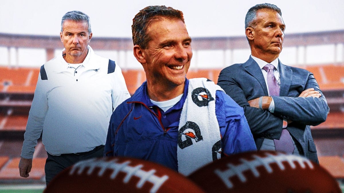 Urban Meyer coaching for Florida, Ohio State and the Jacksonville Jaguars.