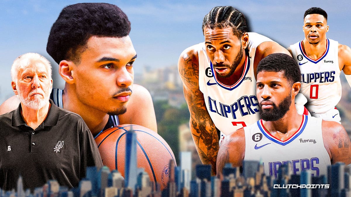 Victor Wembanyama, Gregg Popovich, Kawhi Leonard, Russell Westbrook, Paul George, San Antonio Spurs, Los Angeles Clippers