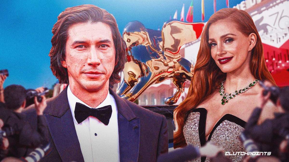 venice film festival strike, sag aftra strike, venice film festival, adam driver jessica chastain