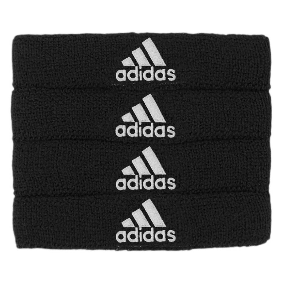 adidas Bicep Bands - Black colored on a white background. 