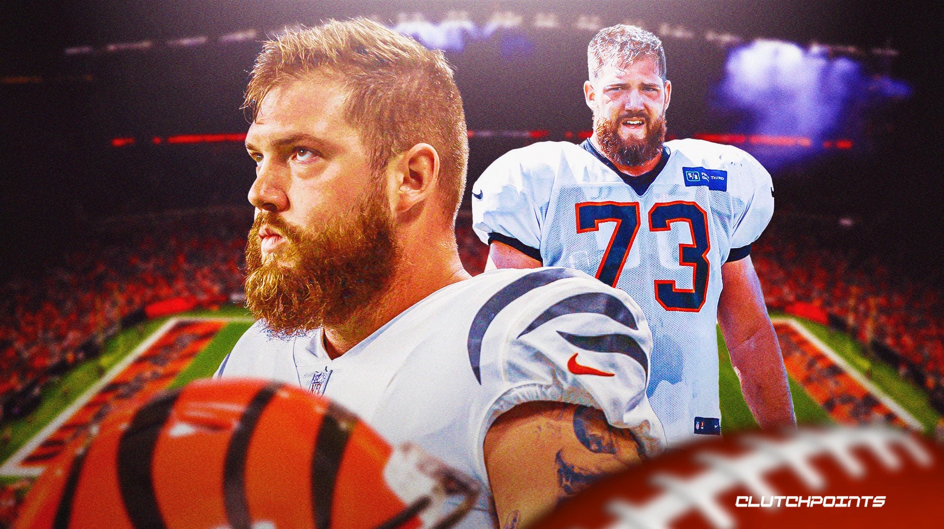 Cincinnati Bengals offensive tackle Jonah Williams (73) lines up for a play  during an NFL football game against the Cleveland Browns, Monday, Oct. 31,  2022, in Cleveland. (AP Photo/Kirk Irwin Stock Photo - Alamy