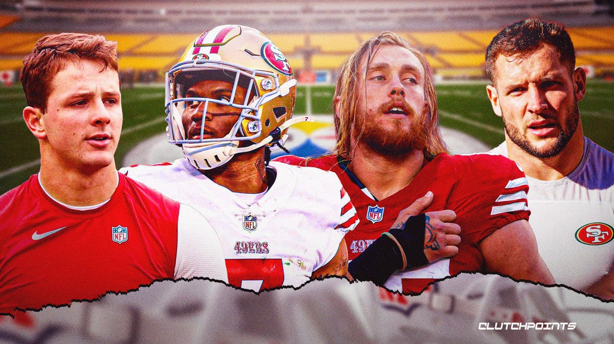 Brock Purdy, Charvarius Ward, George Kittle, Nick Bosa, 49ers