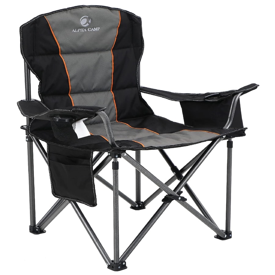 ALPHA CAMP Oversized Camping Folding Chair on a white background.