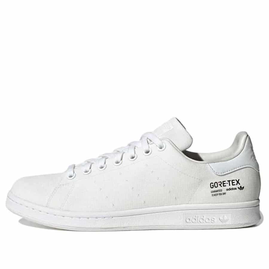 Adidas Stan Smith Gore-Tex Shoes 'Cloud White' - Cloud White colored on a white background. 