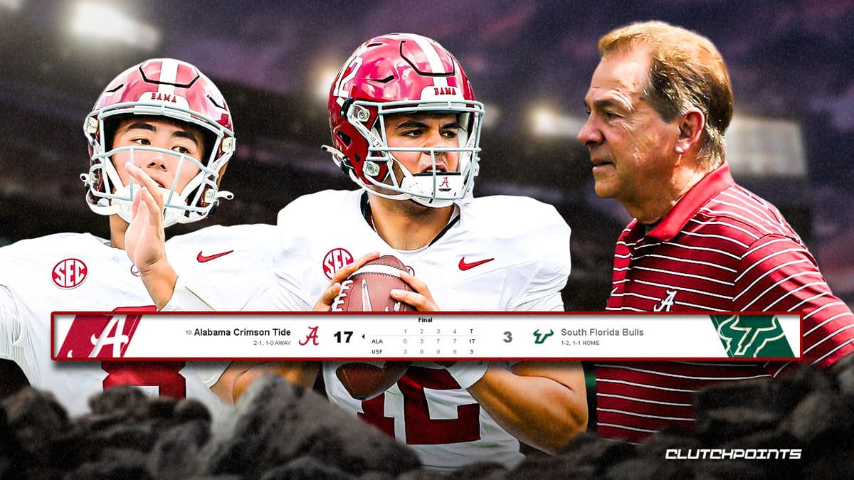 Alabama football, South Florida football, Nick Saban, Ty Simpson, Tyler Buchner, Jalen Milroe, Alabama South Florida