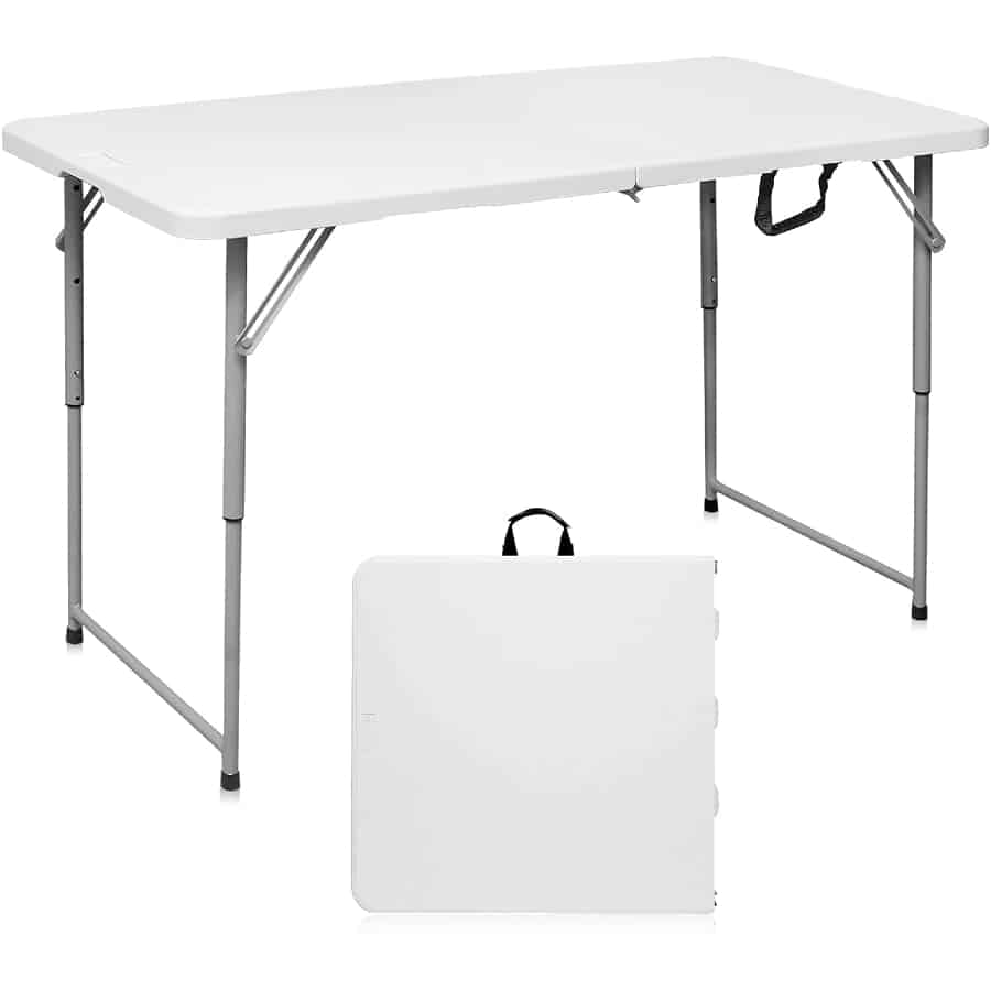 Byliable Heavy Duty Portable Folding Table - 4ft. on a white background.