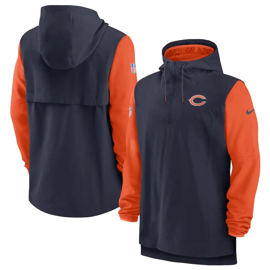 chicago bears 1 4 zip pullover