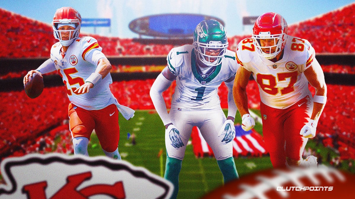 Kansas City Chiefs, New York Jets, Patrick Mahomes, Travis Kelce, Sauce Gardner