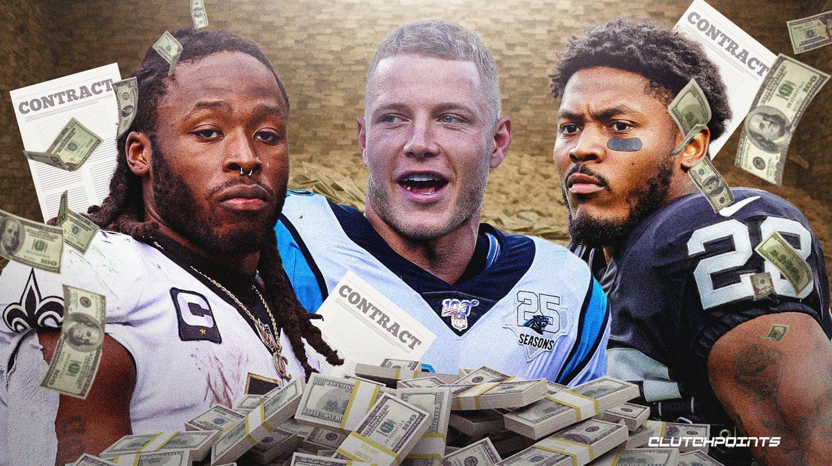 highest paid running backs, Christian McCaffrey, Josh Jacobs, Aaron Jones, Nick Chubb, Bijan Robinson,