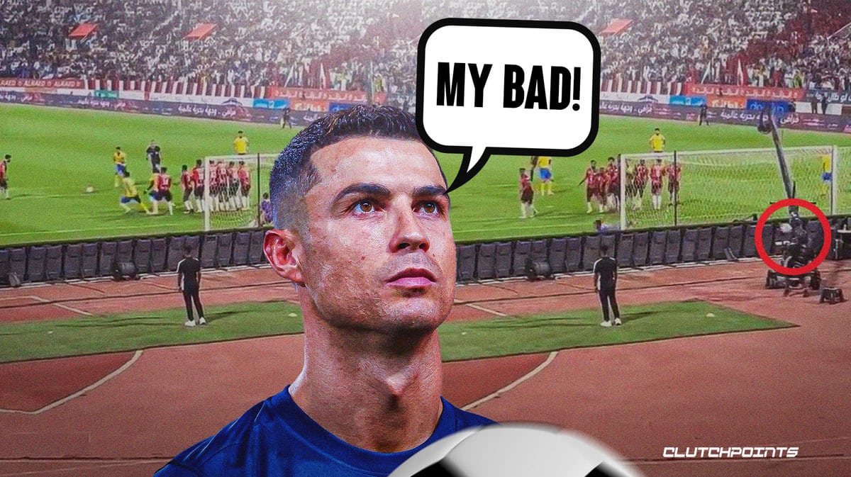 WATCH: Cristiano Ronaldo hits cameraman with free-kick - Social Buzz 