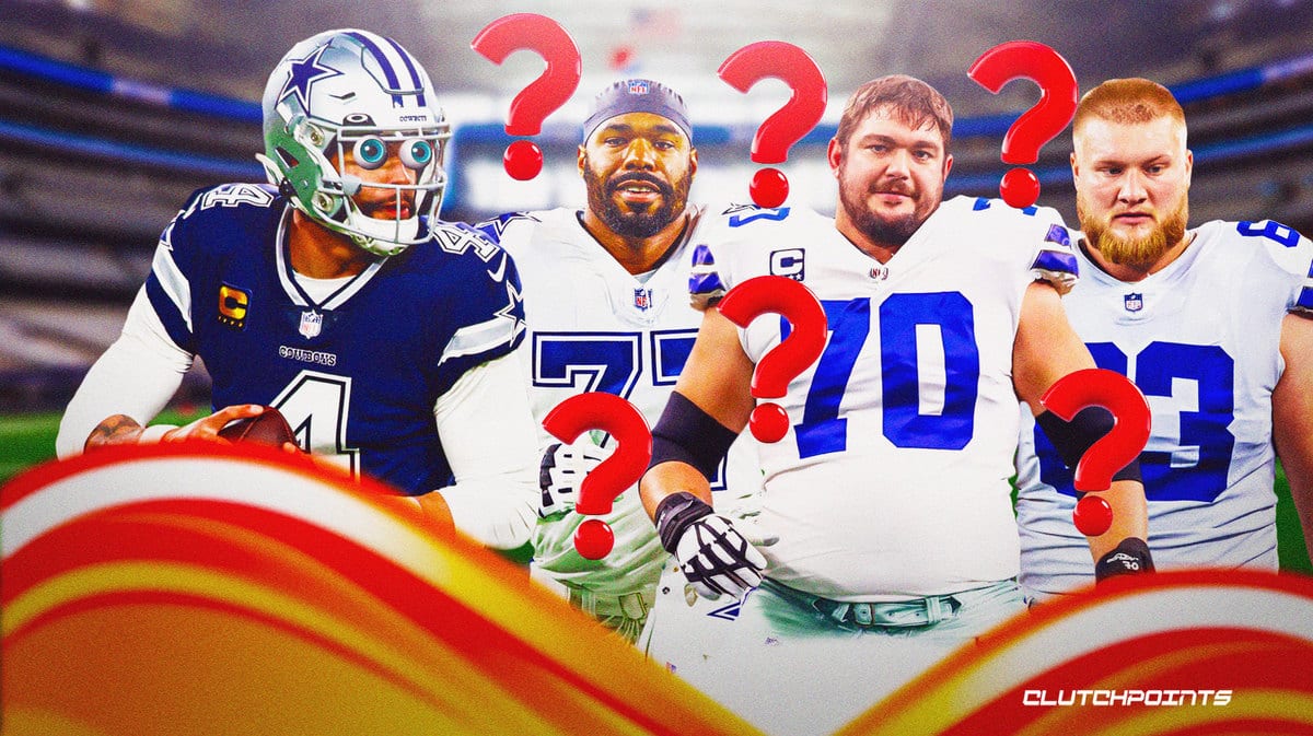 Dak Prescott, Cowboys, Zack Martin, Tyron Smith, Tyler Biadasz