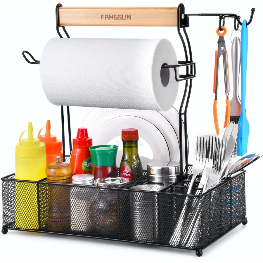 FANGSUN Large Grill Utensil Caddy on a white background. 