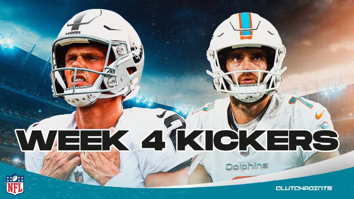 Fantasy football kicker rankings week 4 NFL
