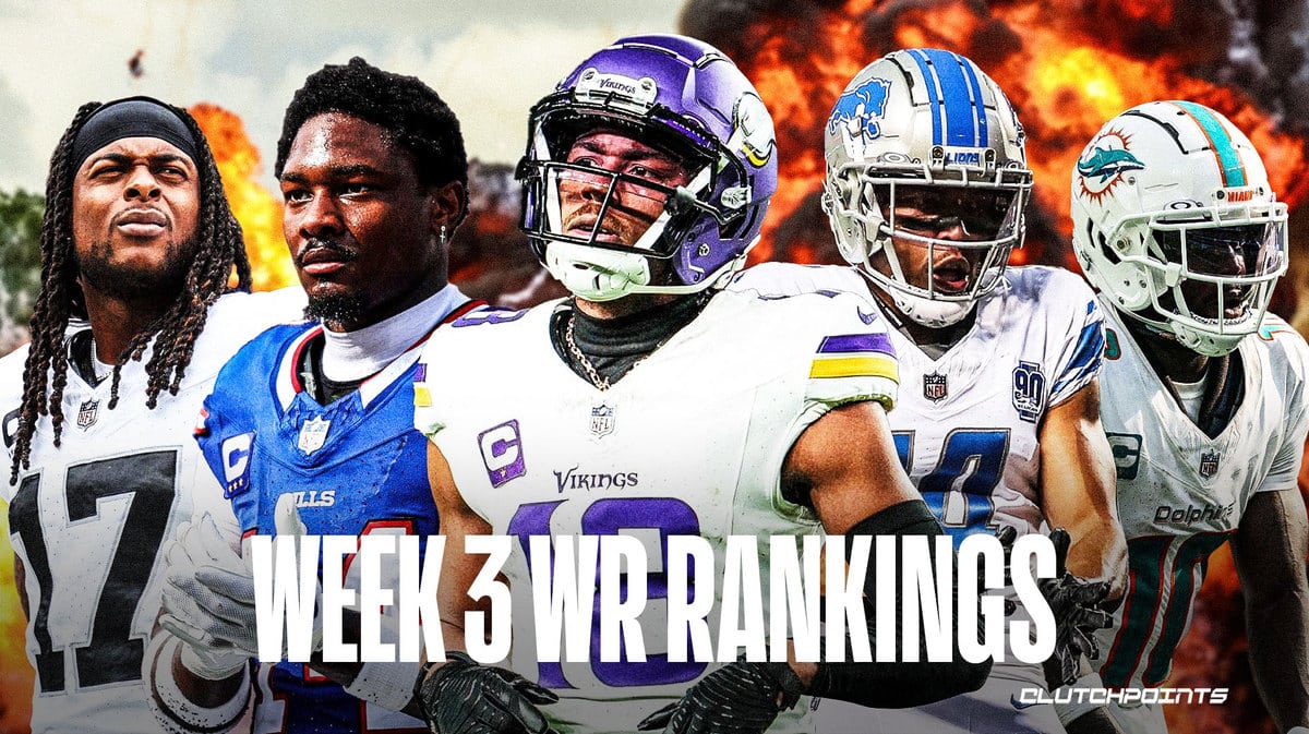 Fantasy football, Fantasy football rankings, Fantasy football position rankings, Wide Receiver rankings, Week 3 Wide Receiver rankings