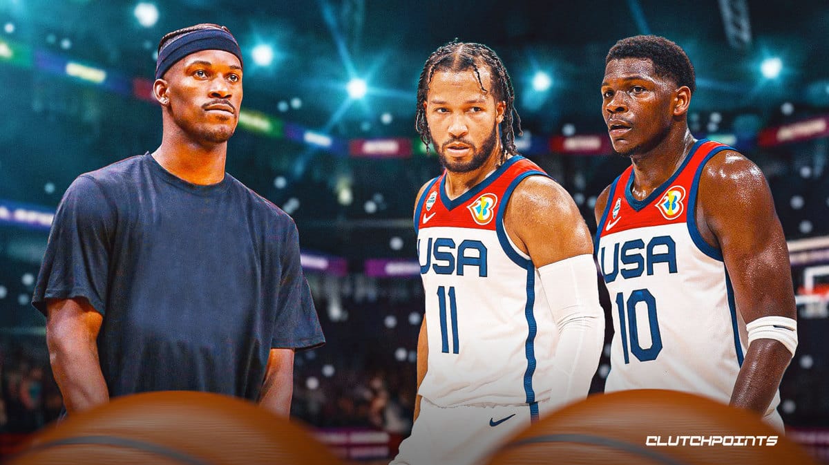 Jimmy Butler, Jalen Brunson, Anthony Edwards, Team USA