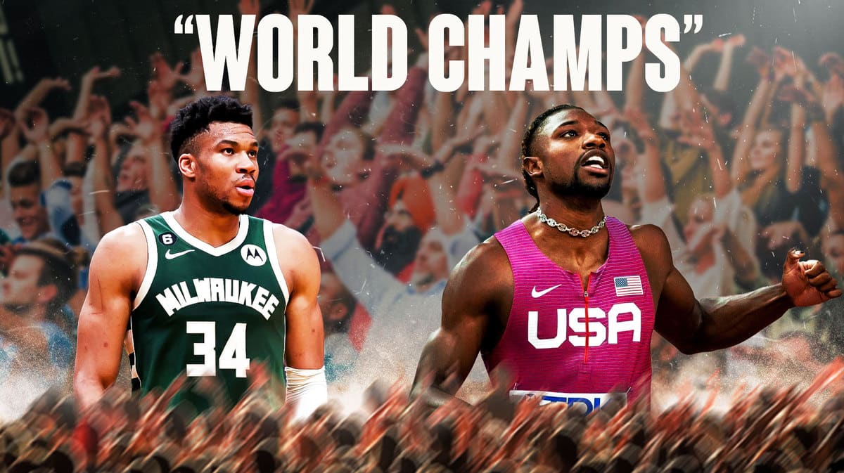 Giannis Antetokounmpo, Noah Lyles, Bucks