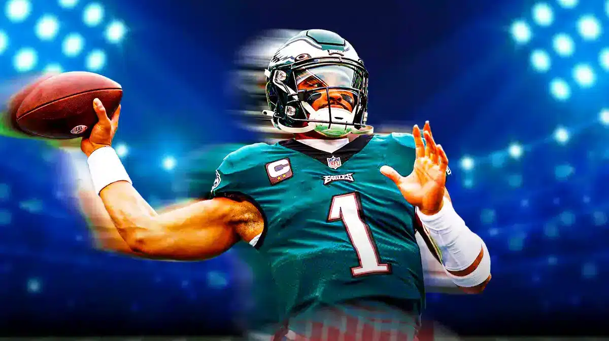 Jalen Hurts playing for the Philadelphia Eagles.