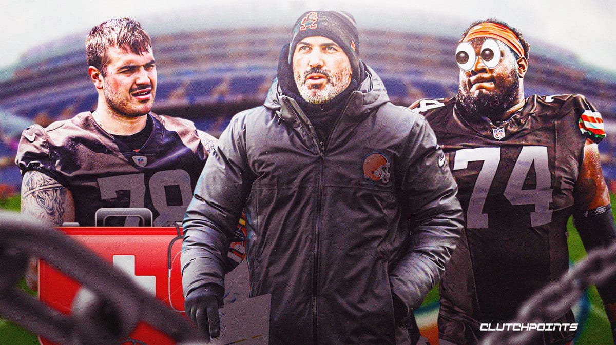 Kevin Stefanski, Dawand Jones, Jack Conklin, Browns
