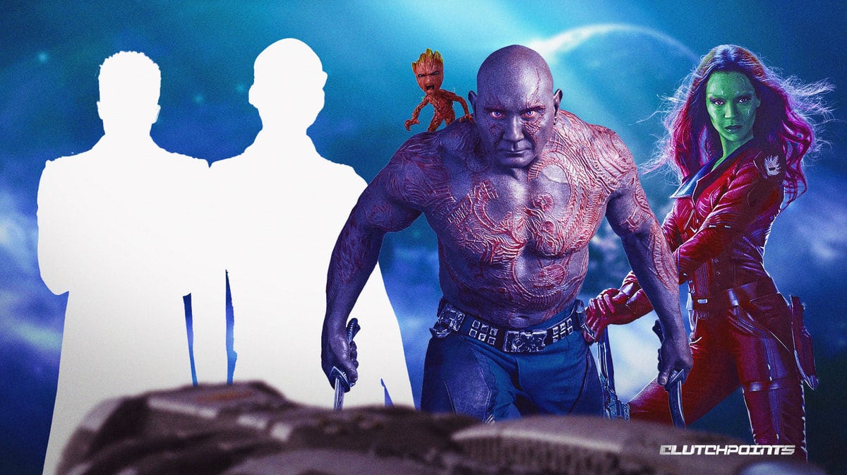 MCU, Black Panther stars Lupita Nyong'o and Chadwick Boseman, Guardians of the Galaxy Groot, Drax, and Gamora