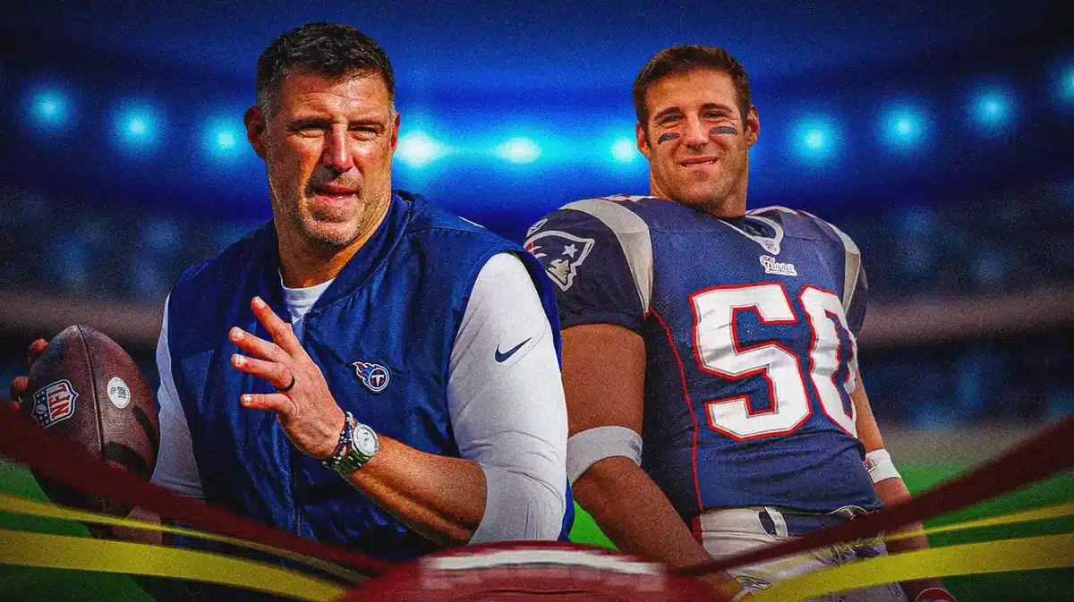 Mike Vrabel coached for the Tennessee Titans and played for the New England Patriots.