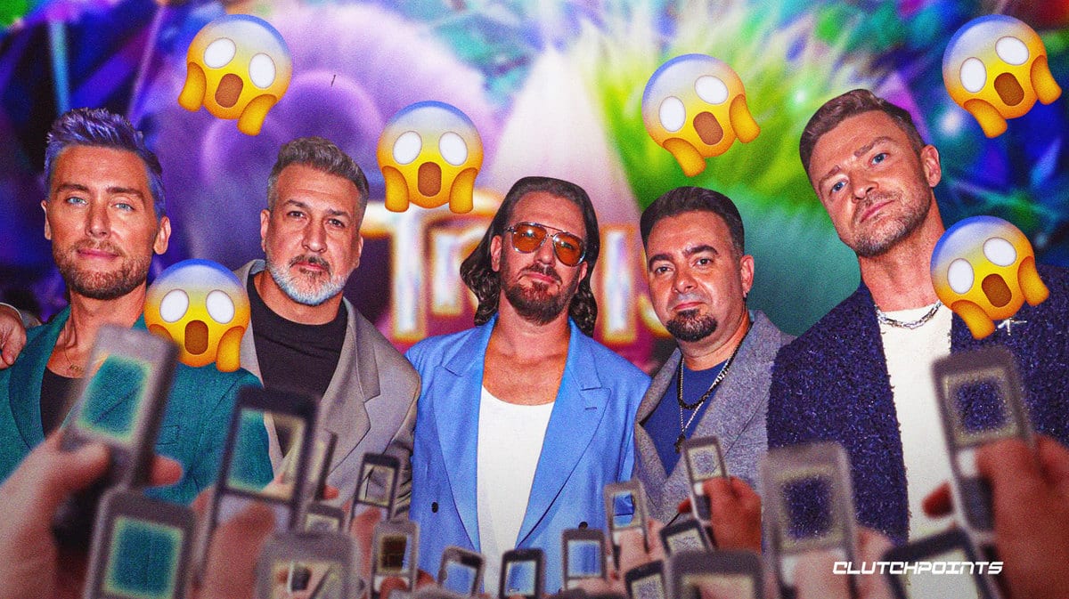 NSYNC, Trolls Band Together, Justin Timberlake, JC Chasez, Lance Bass, Joey Fatone, Chris Kirkpatrick