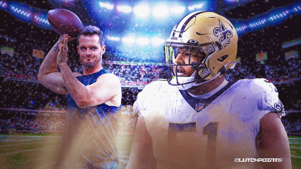 Cesar Ruiz, Derek Carr, New Orleans Saints