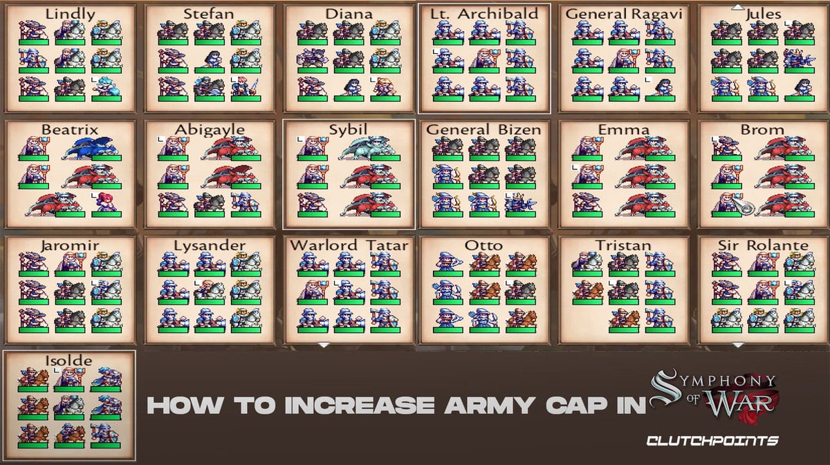 Symphony of War Squad Capacity Guide