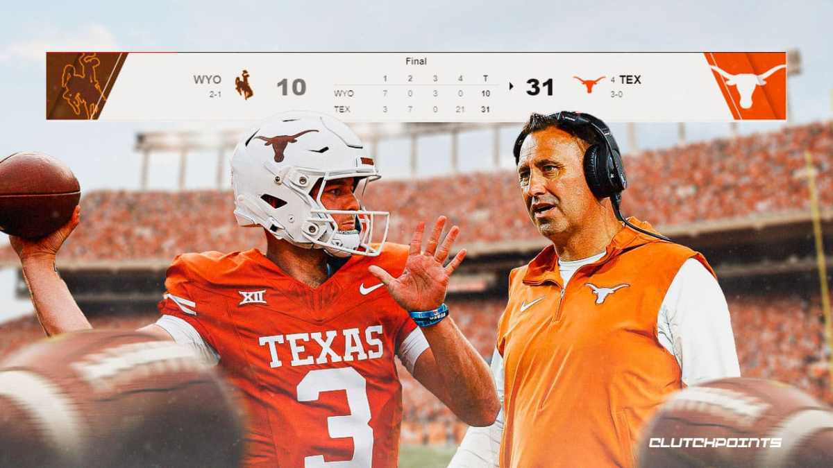 Texas football, Wyoming football, Texas Wyoming, Texas football season, Quinn Ewers, Steve Sarkisian
