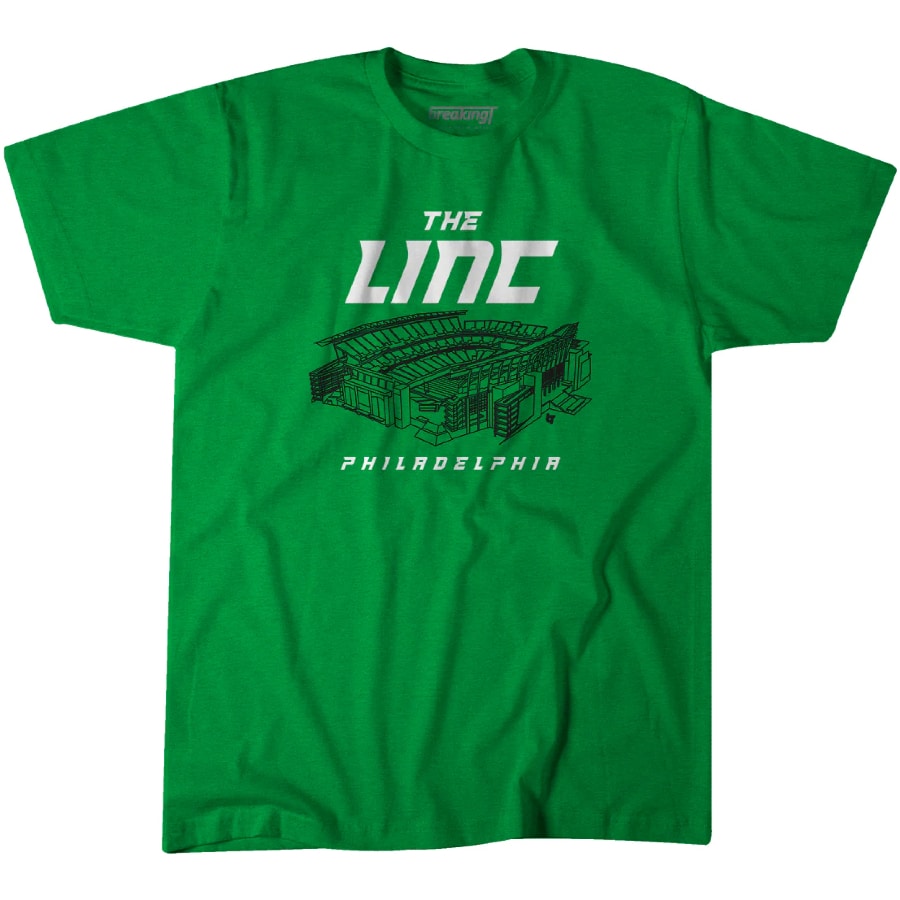 The Linc T-Shirt - Kelly Green colored on a white background.