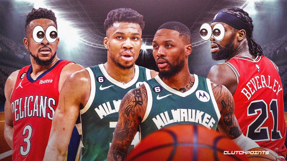 CJ McCollum, Damian Lillard, Giannis Antetokounmpo, Milwaukee Bucks, Portland Trail Blazers