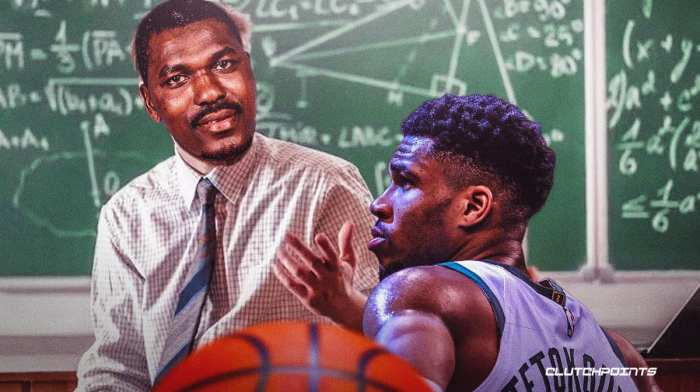 Hakeem Olajuwon, Giannis Antetokounmpo, Bucks
