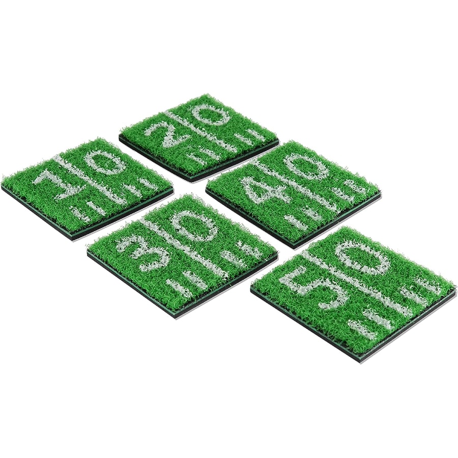 True Zoo Astro Turf Grass Coasters - Set of 5 on a white background. 