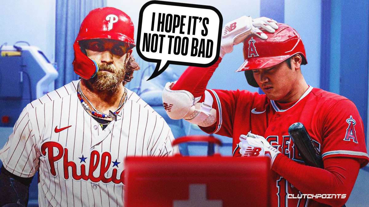 Shohei Ohtani, Bryce Harper, Los Angeles Angels, Philadelphia Phillies, MLB Injury