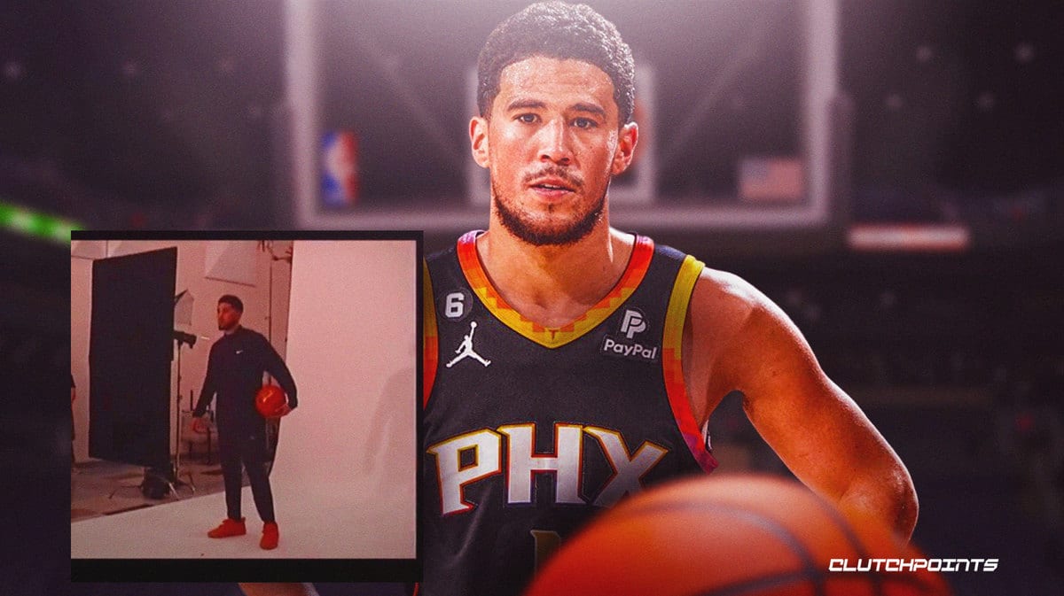 Suns' Devin Booker shows off orange colorway of 'Book 1'
