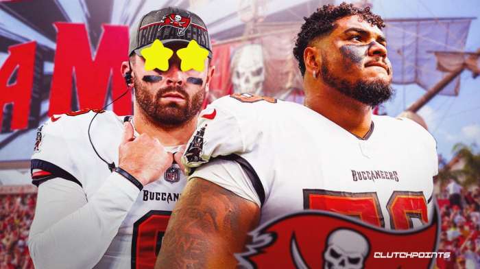 Tristan Wirfs, Baker Mayfield, Buccaneers