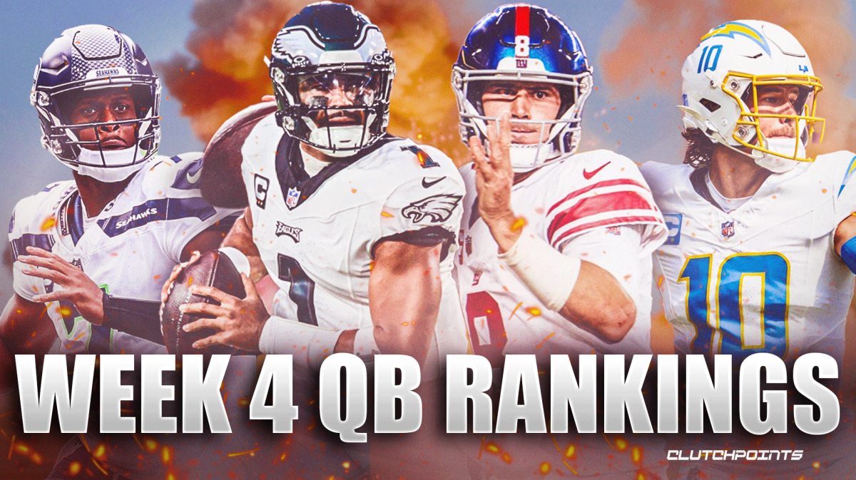 Fantasy football, Fantasy football rankings, Fantasy football position rankings, Quarterback rankings, Week 4 Quarterback rankings