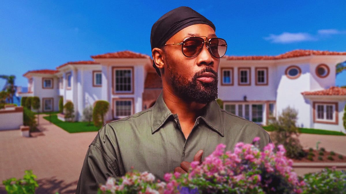 Rapper RZA in front of his mansion in Malibu, Calif.