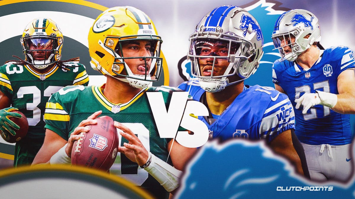 Lions Packers, Detroit Lions, Green Bay Packers, Jordan Love, Amon Ra St. Brown, Jared Goff
